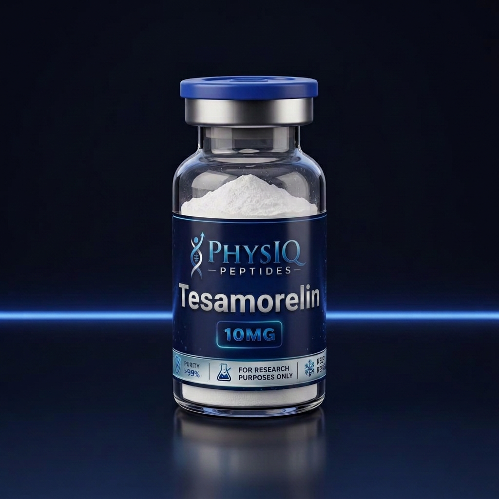 Tesamorelin research peptide vial