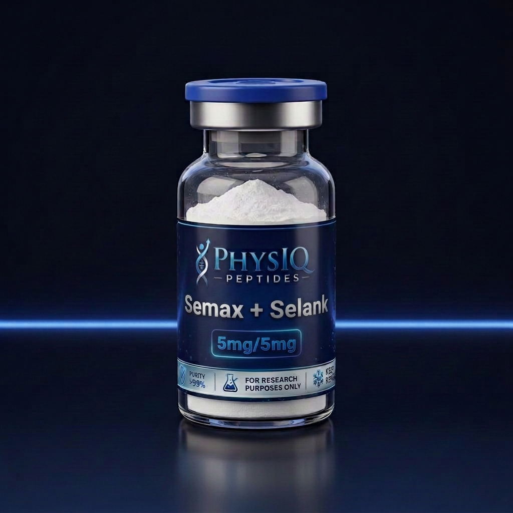 Semax + Selank research peptide vial